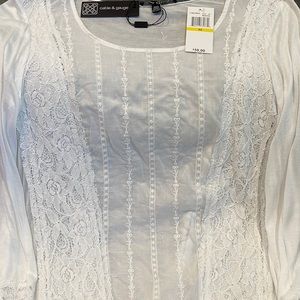 Cable & Gauge Lace Long Sleeve Tee